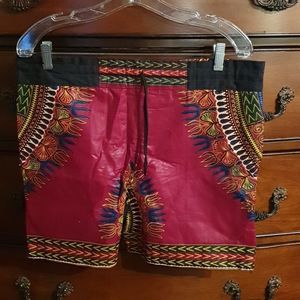 Men's African Print Hoochie Daddy Shorts sz Sm